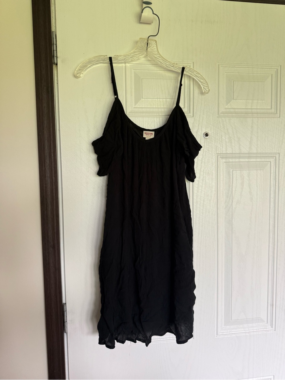 2 for $15 sale; Mossimo black sun dress / cover-up ruffle off shoulder sleeves -